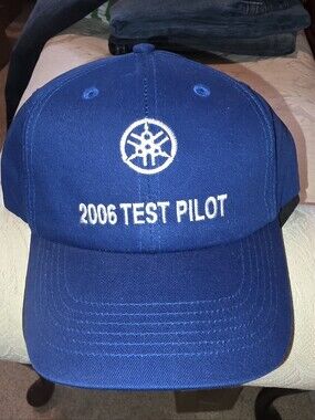 Yamaha Blue Embroidered '2006 Test Pilot' Men's Cap NEW OLD STOCK